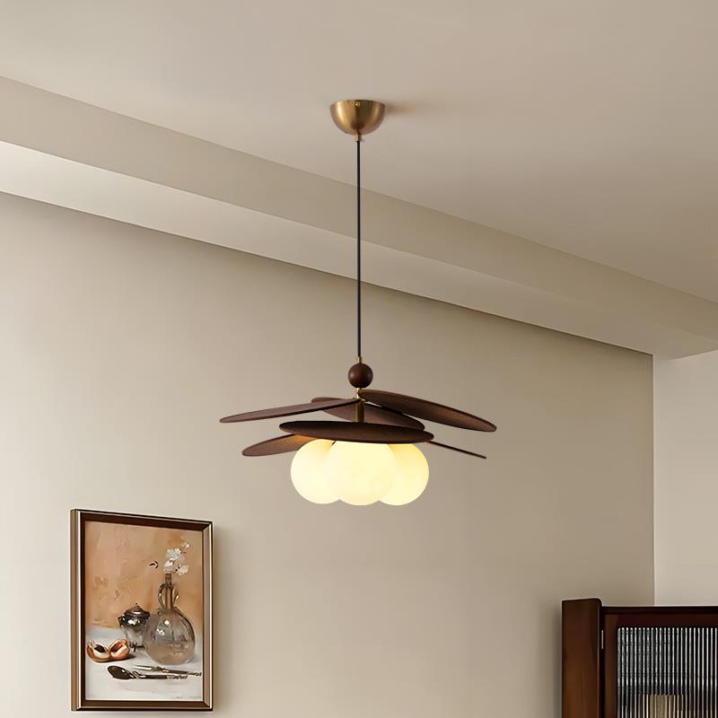 复古藤编餐厅吊灯设计师艺术吧台创意法式中古风实木餐桌吊线灯具