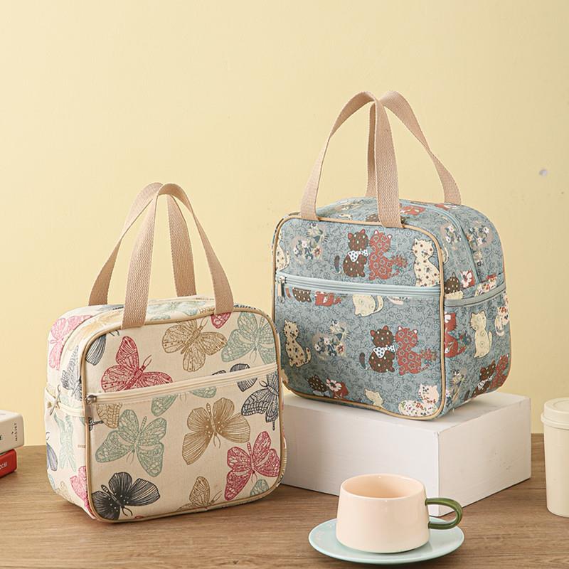 新款保温保冷饭盒包上班族日式大容量带饭便当包手提饭盒袋冷饮包