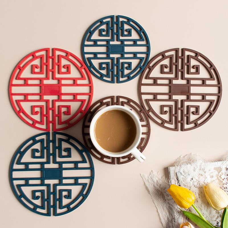 祥纹中国风国潮隔热垫餐垫防烫家用复古餐桌碗垫菜盘垫防滑垫杯垫