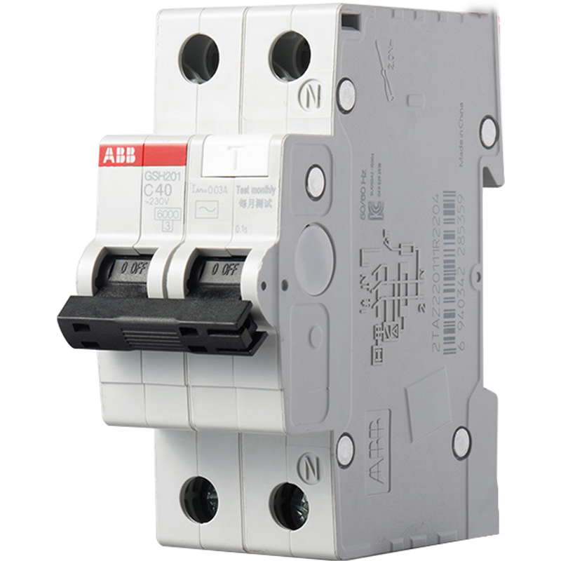 ABB漏电保护器断路器GSH201家用1P+N双极C16A20A25A32A40A63A空开