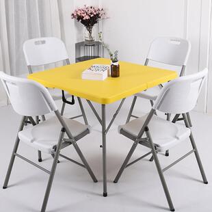 简约折叠桌家用餐桌简易正方形麻将四方桌户外可携式掼蛋专用桌子