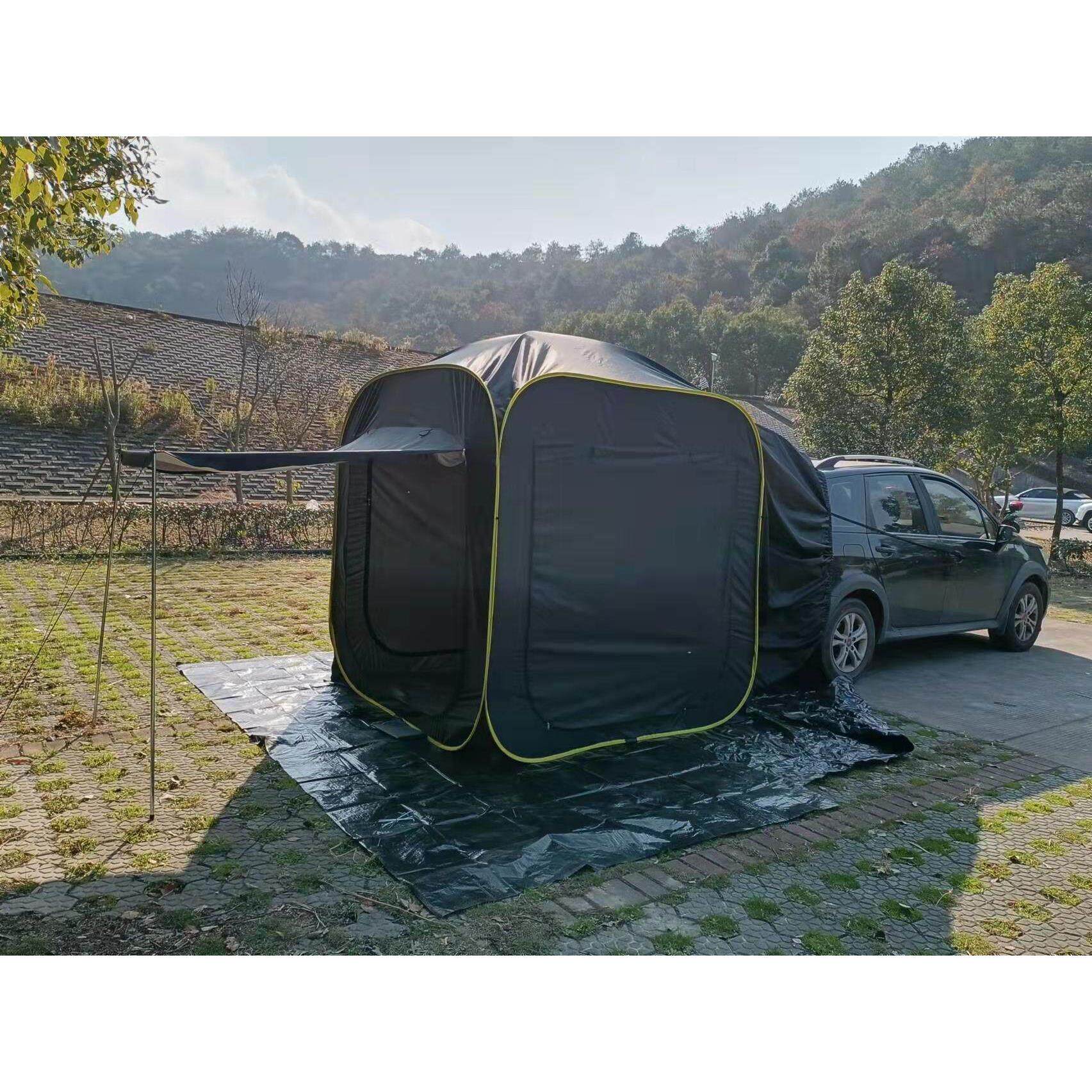 户外车载车尾篷自驾游帐SU车免搭建弹出式帐RWX篷车防蚊遮阳后帐V