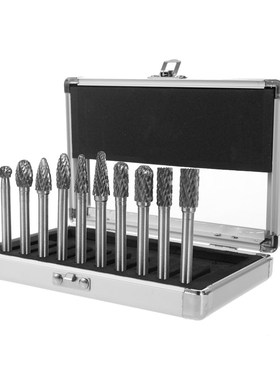 10支装双槽旋转锉刀打磨头 610mm硬质合金 钨钢磨头 旋转锉铣刀