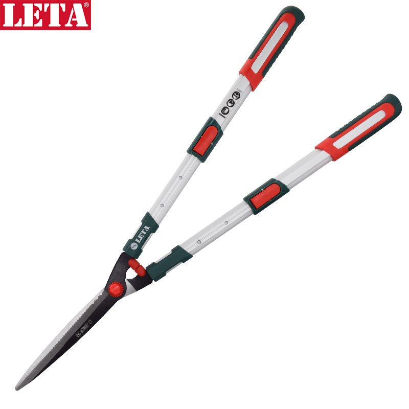 勒塔修枝剪长柄伸缩款篱笆剪刀工具草坪花草树枝剪园艺大剪刀458