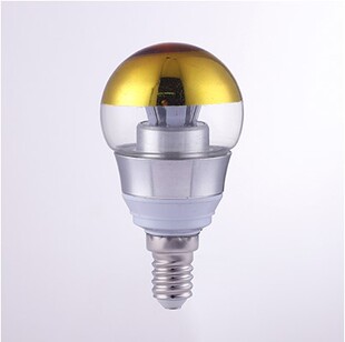 E27 E14螺旋口魔豆吊灯光源灯泡 LED半电镀无影G45球泡3W