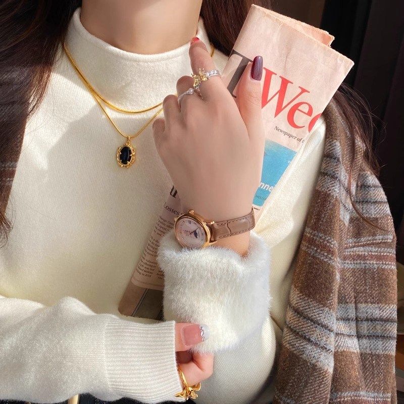 黄色半高领加绒毛衣女内搭加厚2025新款针织打底衫保暖高级感上衣