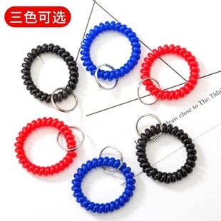 手圈电话线女浴室更衣柜钥匙扣挂牌手环大号弹簧加粗成人塑料头绳