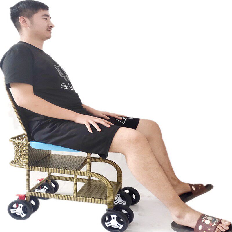 夏季婴儿推车竹藤推车座椅仿藤小推车溜娃神器竹编藤椅竹子轻便椅