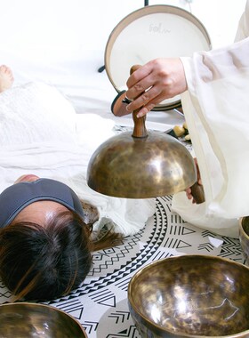 音钵手持颂钵尼泊尔手工钵音疗瑜伽冥想静心疗愈复古铜磬摆件钵盂