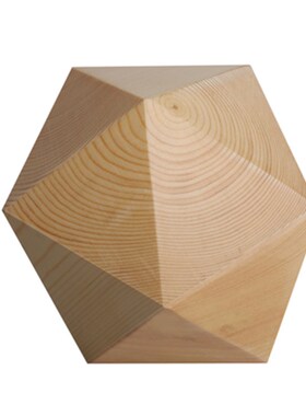 实木几何体球体圆锥圆柱多边体北欧创意陈设定制家俱摆件软装道具