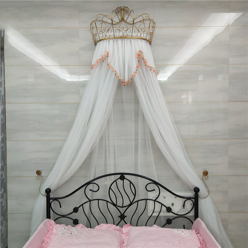 欧式宫廷蚊帐装饰白色公主纱帐纱幔加厚防蚊床幔双层婚庆双人床帘