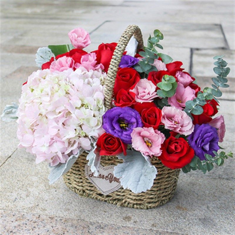 多款高档手提花篮绣球花广州天河越秀鲜花店开业生日祝福送花上门,鲜花速递/花卉仿真/绿植园艺,鲜花速递(同城),淘宝优惠券,粉丝福利购,淘宝优惠卷