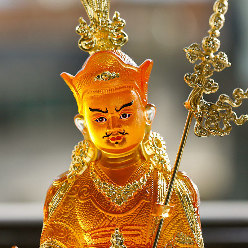 莲花生大士琉璃佛像观音菩萨佛像化生供奉居家藏传莲花生大师摆件