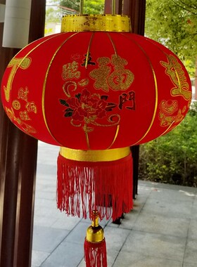 灯笼添丁进财挂饰大门乔迁阳台户外防水新年春节过年中式大红灯笼