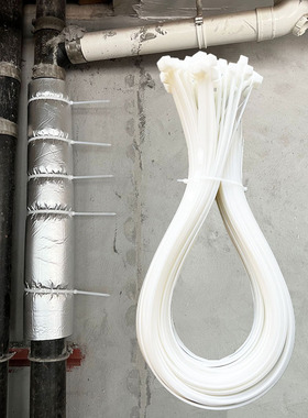 包110下水管隔音棉扎带尼龙扎带10x600mm宽8.8mm卫生间一拉得塑料