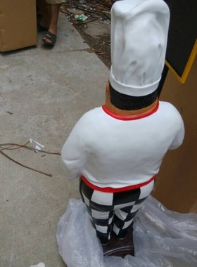 酒吧店铺中西餐厅休闲娱乐场所开业送礼门口人物摆件大号厨师公仔