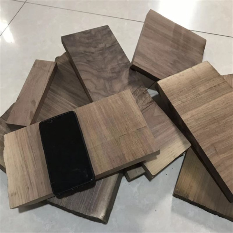 黑胡桃原木实木DIY手工雕刻练手料小木块边角料下角料5斤包邮