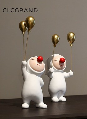 客厅兔娃娃装饰摆件家居饰品高级感玄关桌面酒柜摆设乔迁新居礼品