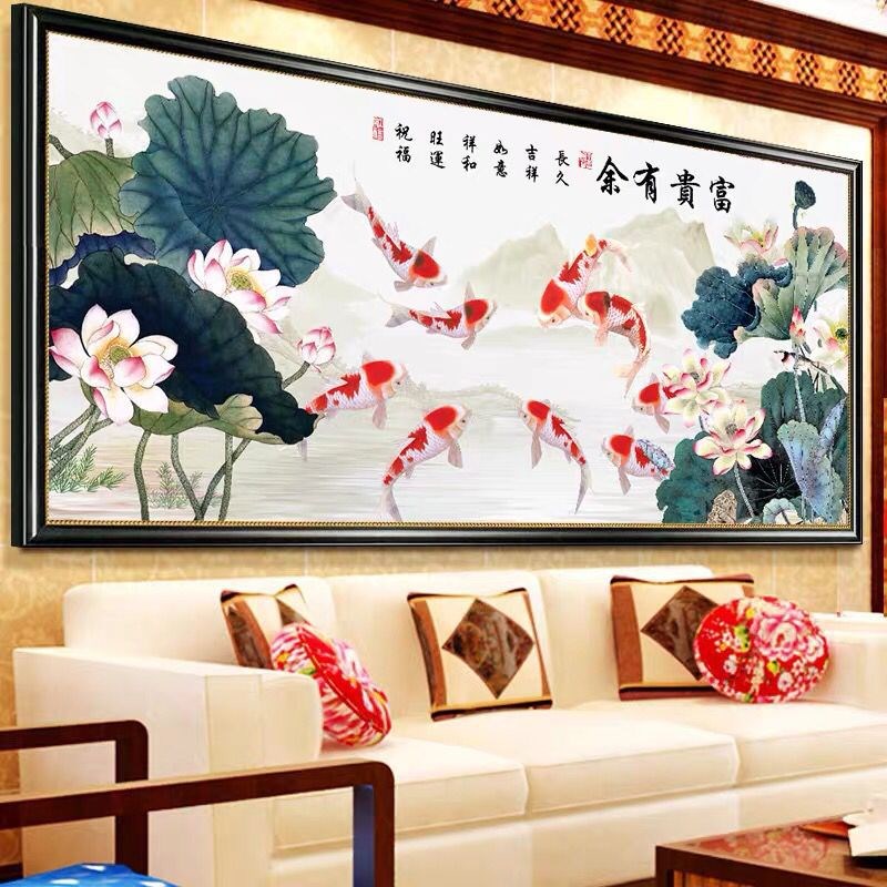 2021新款钻石画满钻客厅家和万事兴孔雀圆砖点贴钻十字绣5D钻石绣