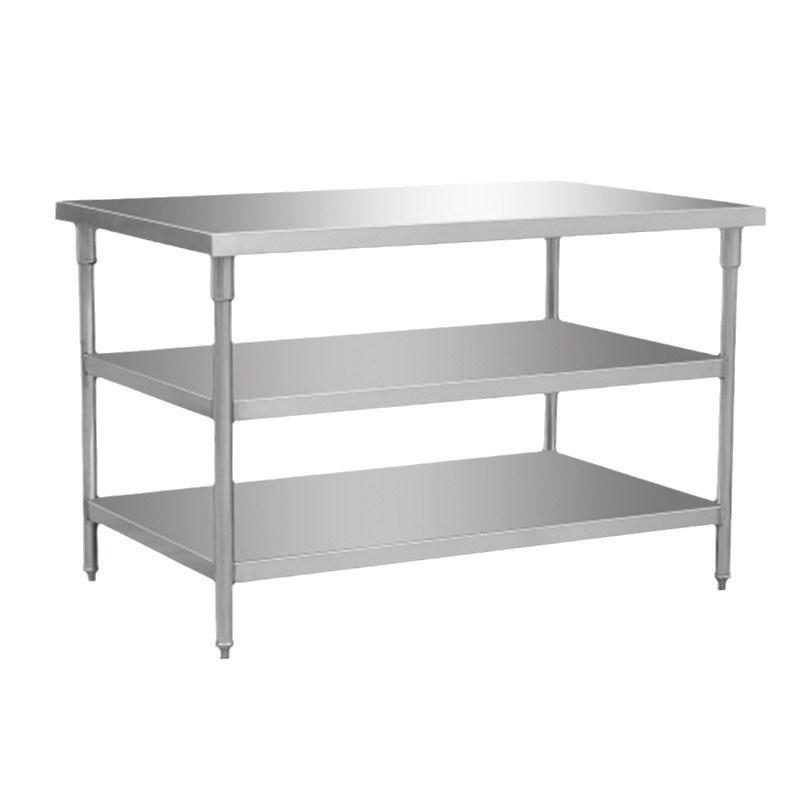 三层不锈钢工作台厨房饭店切菜商用打荷台面不锈钢桌子操作台