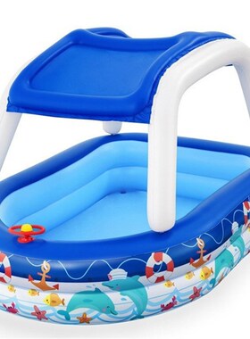 Bestway 54370 船型遮阳棚水池 儿童戏水池 游泳池