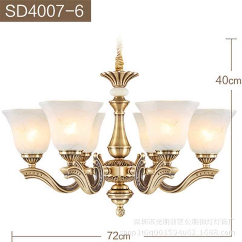 欧式吊灯全铜灯美式客厅灯卧室灯奢华大气简欧餐厅灯现代简约灯具