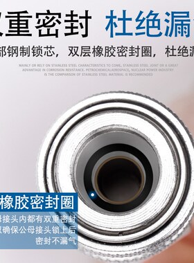 不锈钢气管快速接头公母自锁气动快插SP20PP/SH30PH/SM40PM/SFPF
