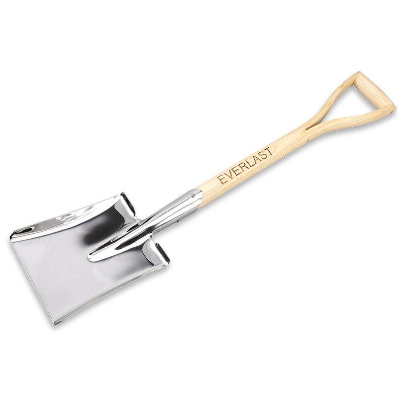 椿木柄不锈钢大铲园艺铲不锈钢花铲铁锹户外挖树挖土铲子农用家用