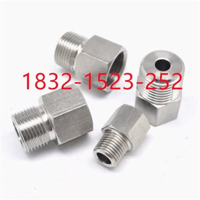 304不锈钢高压六角内外丝转接头 补芯PT/RC1/2-ZG3/4 M20 M24*1.5