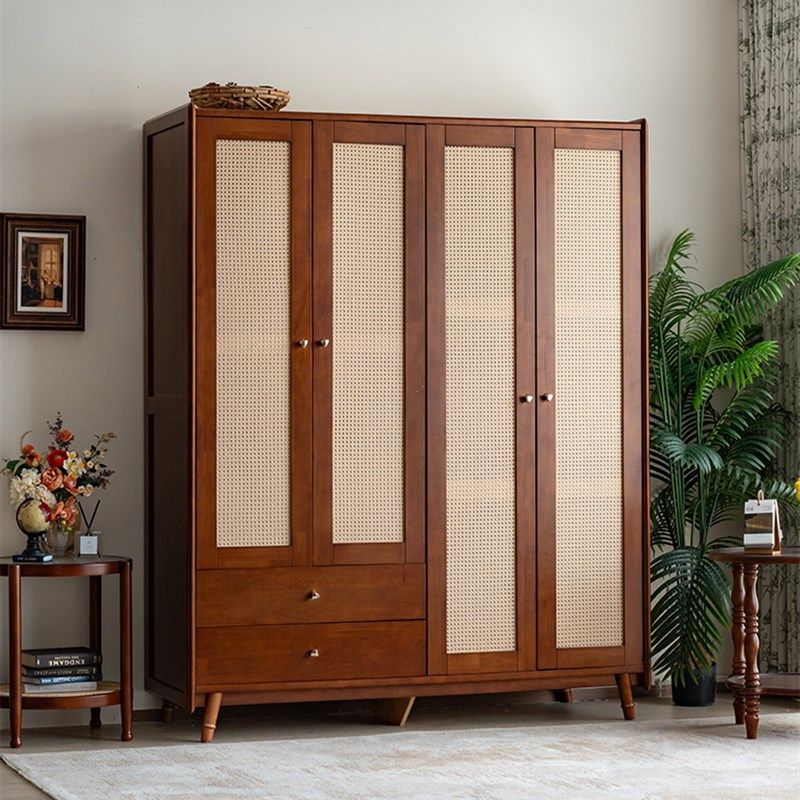 集趣法式覆古全实木藤衣柜五门大容量现代简约家居二三四门衣,住宅家具,自由组合衣柜,淘宝优惠券,粉丝福利购,淘宝优惠卷