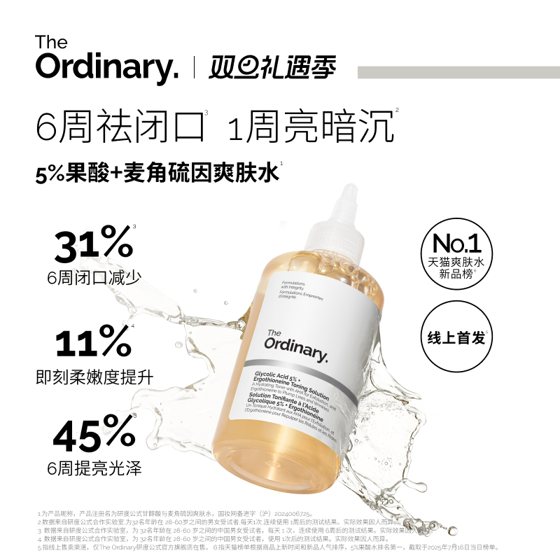 研度公式5%果酸水去角质闭口提亮