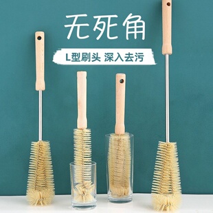 洗杯子奶瓶神器家用清洁刷木柄可刷茶壶厨房玻璃杯专用刷子桶刷