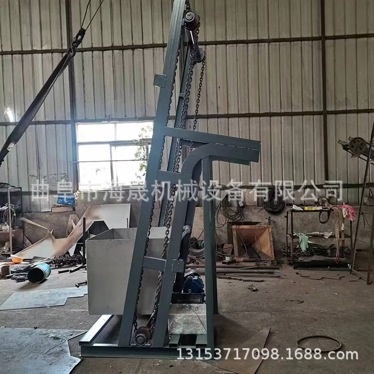 粉料翻斗式上料机 矿粉石膏粉斗提机 化工粉末不锈钢单斗提升机