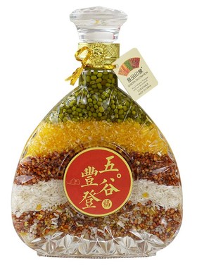 五谷丰登乔迁之喜摆件搬新家客厅餐厅酒柜装饰品杂粮瓶子入宅摆设