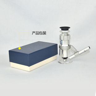 高品GP2010-40K带刻度放大镜百倍镜带尺显微镜带灯高脚镜40X带测