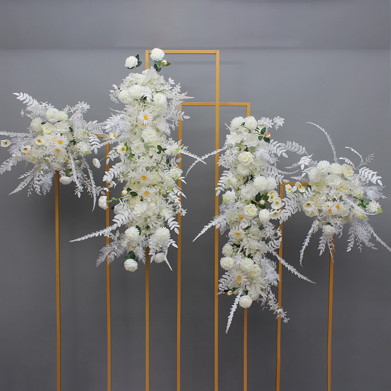 婚庆成品花艺点花绢花背景挂花条花路引花排花婚礼堂装饰花点花条