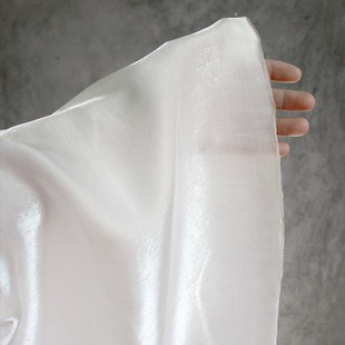 浮光锦水光绸高亮闪光丝滑幻彩面料镭射渐变礼服汉服装设计师布料