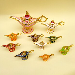 阿拉丁神灯壶桌面摆件礼物敦煌许愿灯金属家居装饰乔迁旅游纪念品