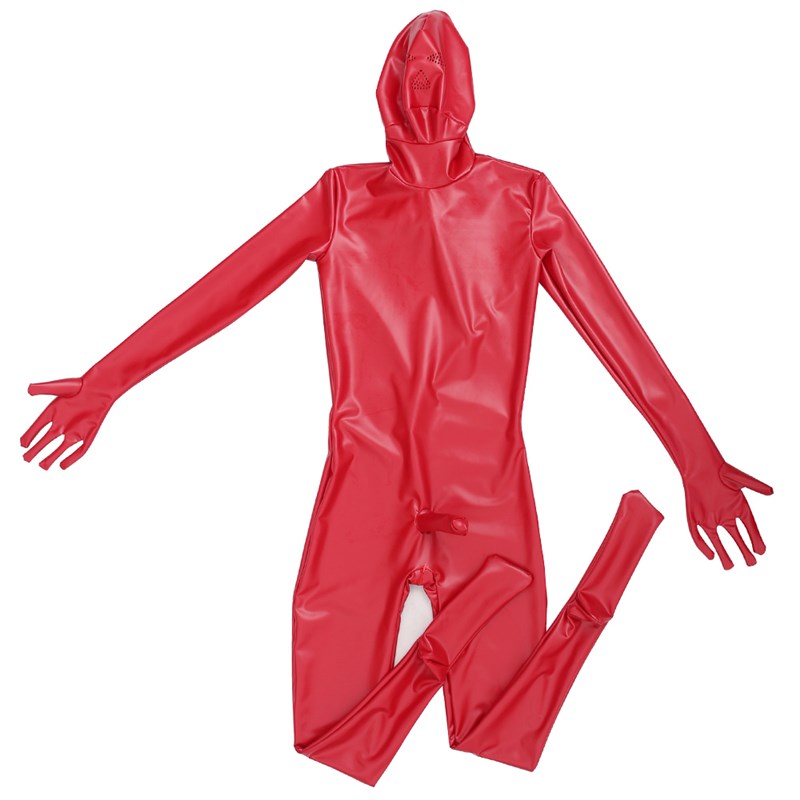 新品男式性感全包乳胶氨连体紧身衣B06塑身高弹走秀演出连体衣