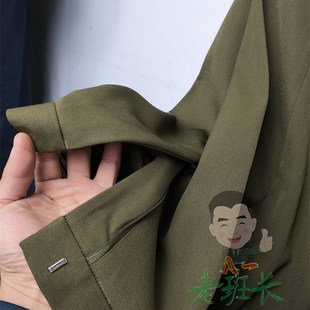 秋冬男士休闲裤裤子宽松直筒斜纹加厚黄绿色老式马裤呢裤子仿毛料