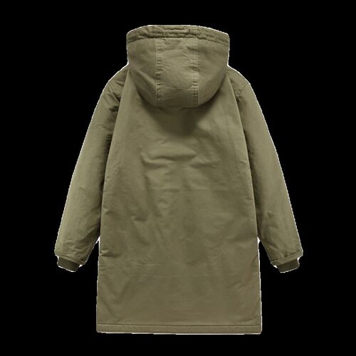 冬季棉衣男士加厚羊羔绒外套美式长款棉服男海军大衣N1甲板服连帽