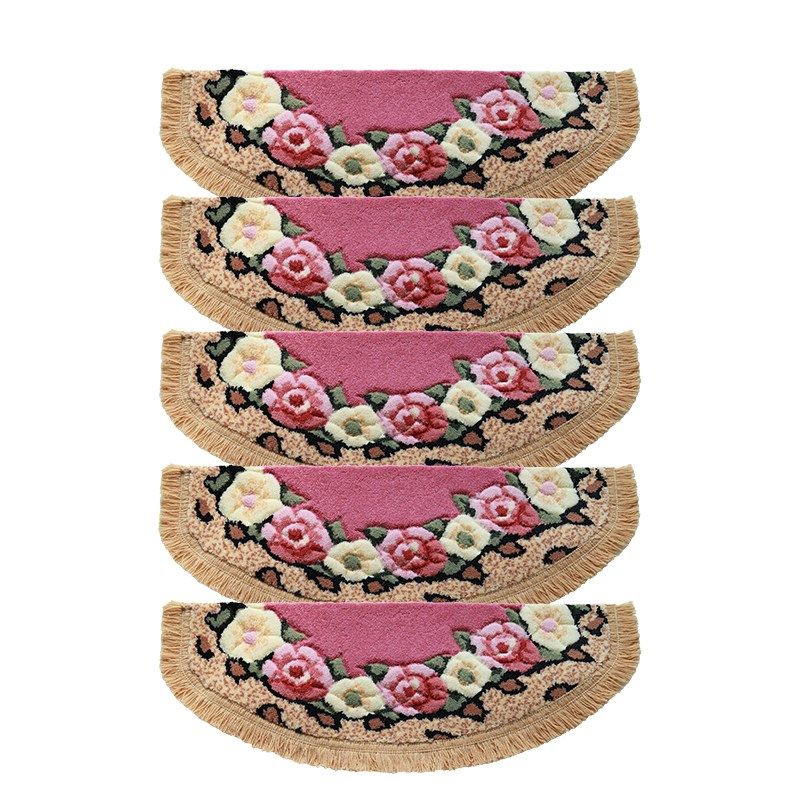 玫瑰剪花楼梯踏步垫免胶自粘家用楼梯垫子实木楼梯地毯防滑胶底,居家布艺,楼梯垫,淘宝优惠券,粉丝福利购,淘宝优惠卷