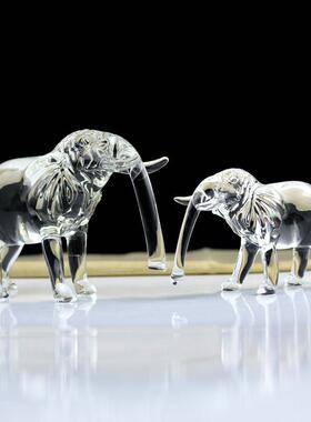 招财吸水大象水晶摆件吉祥如意万象更新家居客厅玄关酒柜装饰大象