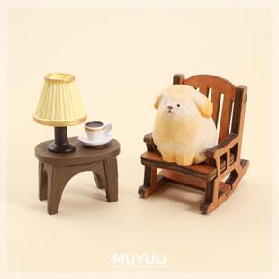 手工木雕金毛丨小狗工位办公桌桌面摆件汽车圣诞情人节生日小礼物