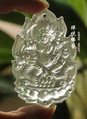 禅悦佛艺琉璃五路财神黄财神白财神绿财神挂饰随身小佛像吊坠摆件