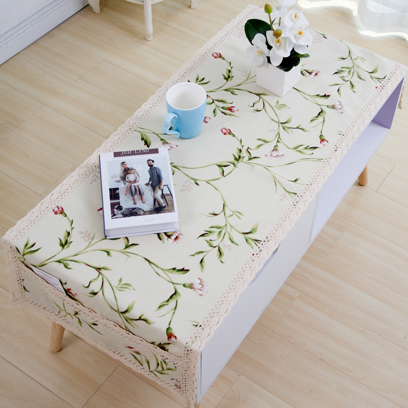 长方形家用茶几桌布美式小碎花餐厅餐桌茶柜小清新台布桌子布盖布