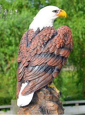 仿真老鹰庭院别墅家居工艺品动物树脂摆件雕塑户外园林田园装饰品