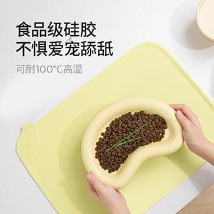 蛮果宠物餐垫猫碗垫子硅胶猫咪防滑食盆吃饭食物餐具垫大号
