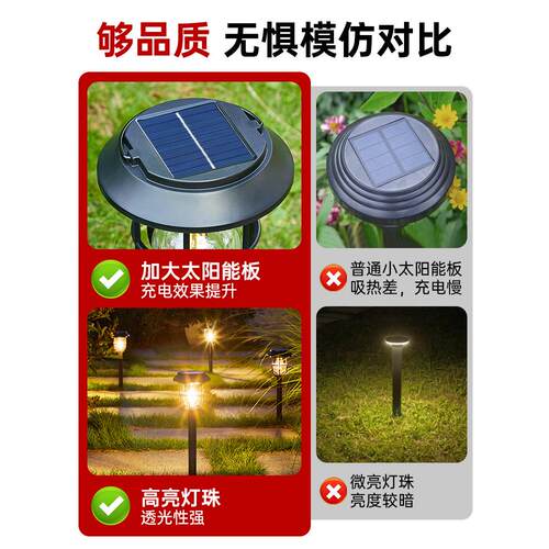新款太灯阳能户外草坪别墅庭院造景地布置防水花园景CPD-01灯观感