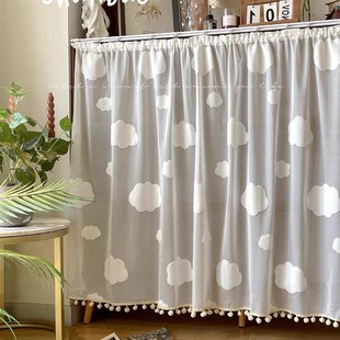 超柔云免打孔黏贴轨道柜子遮丑帘图书馆书架书柜遮挡帘防尘